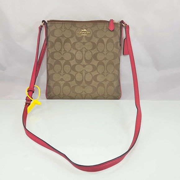 πCoach Signature North South Crossbody Messenger Bag - Picture 2 of 16